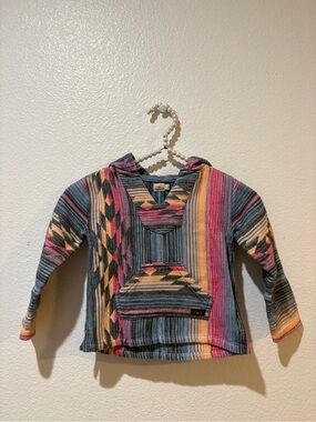 Faherty Kids Baja Poncho Hoodie, Size 2